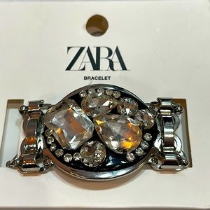 ZARA - BLACK / CRYSTAL BRACELET